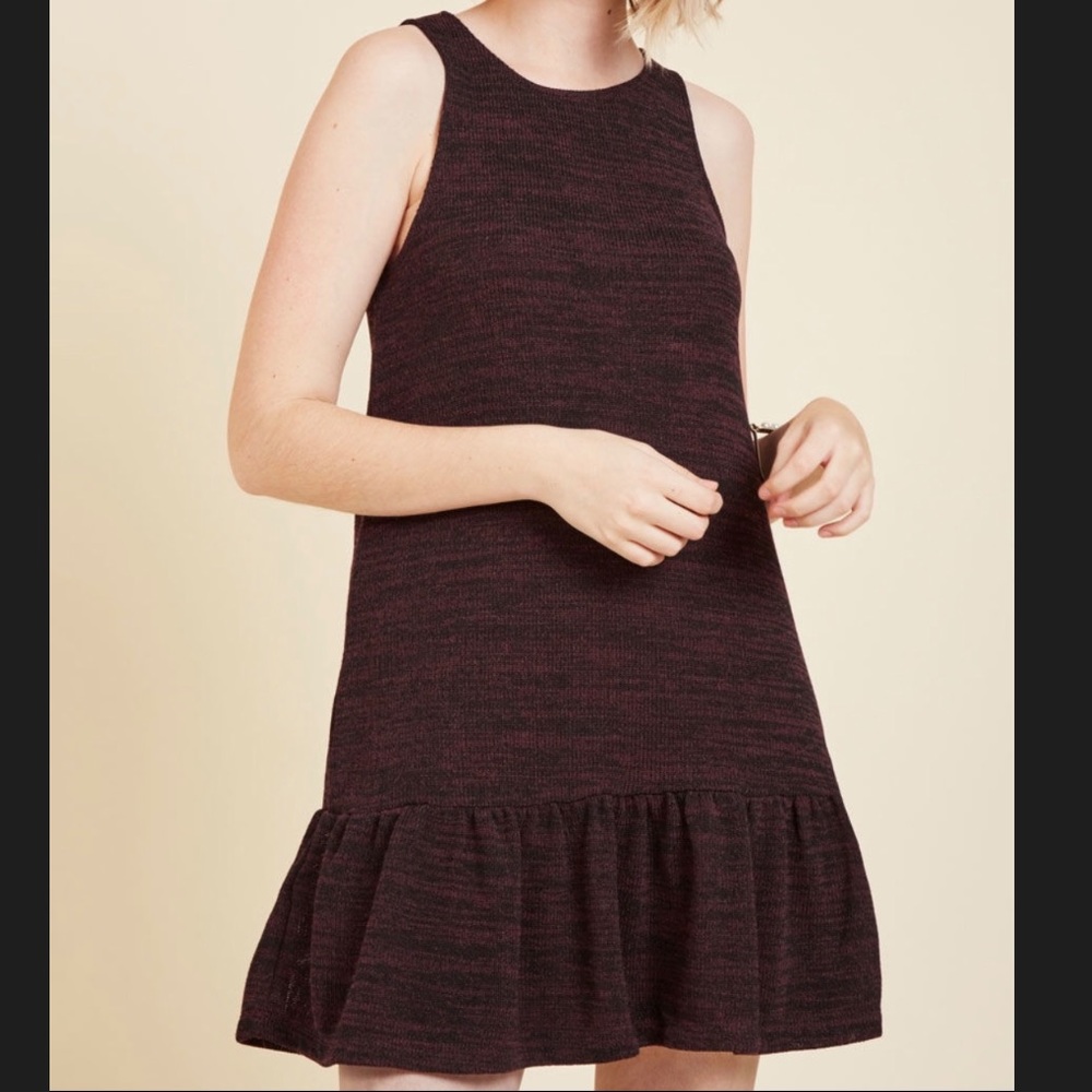 Modcloth Wine Sweater Dress